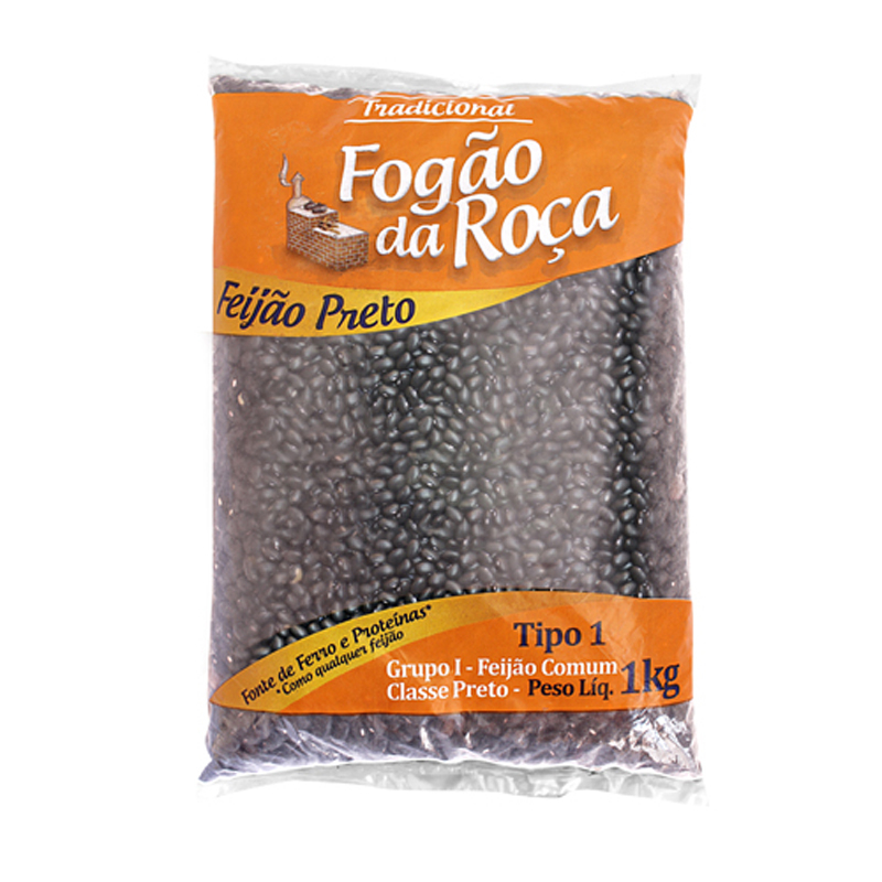 Feijão Preto Tipo 1 Pink Premium Pacote 1kg